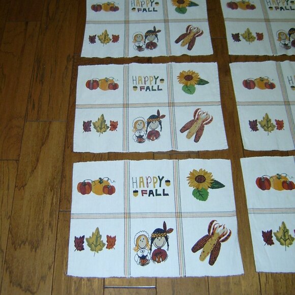 Fall Seasonal Woven Placemats, Set of 6, VGUC - Picture 3 of 5